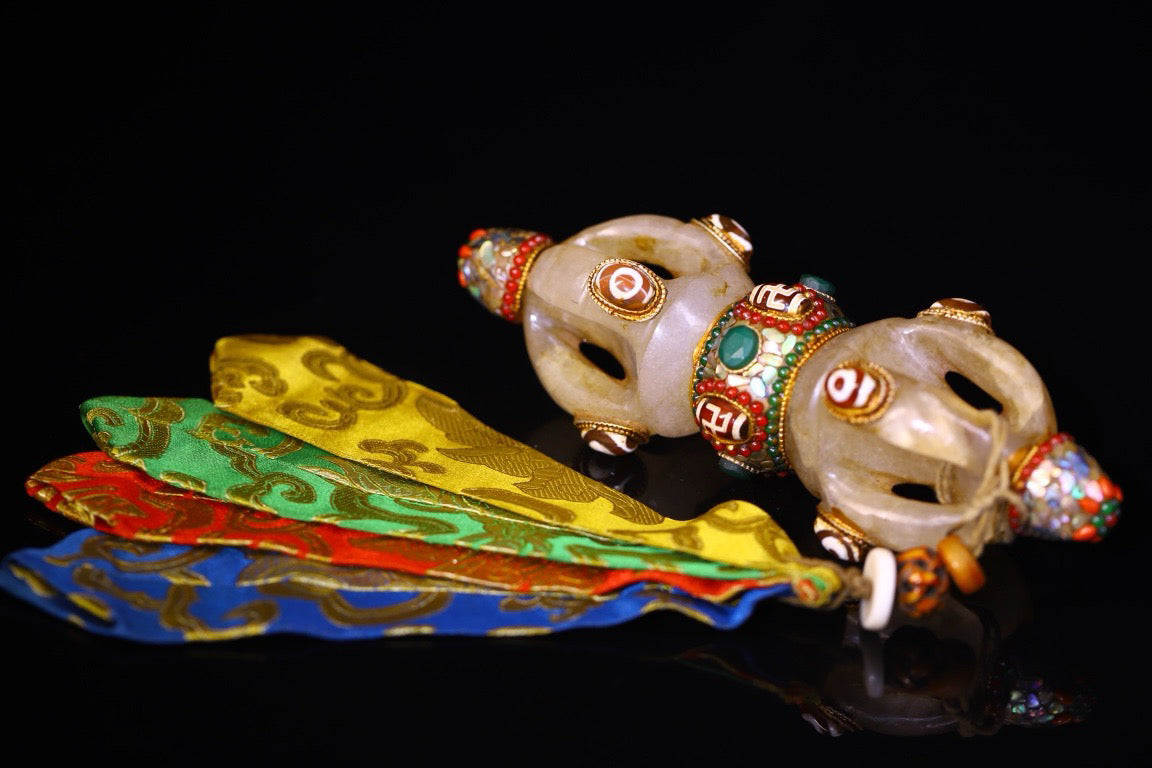 Natural crystal, handmade filigree inlaid gemstones, magical tools