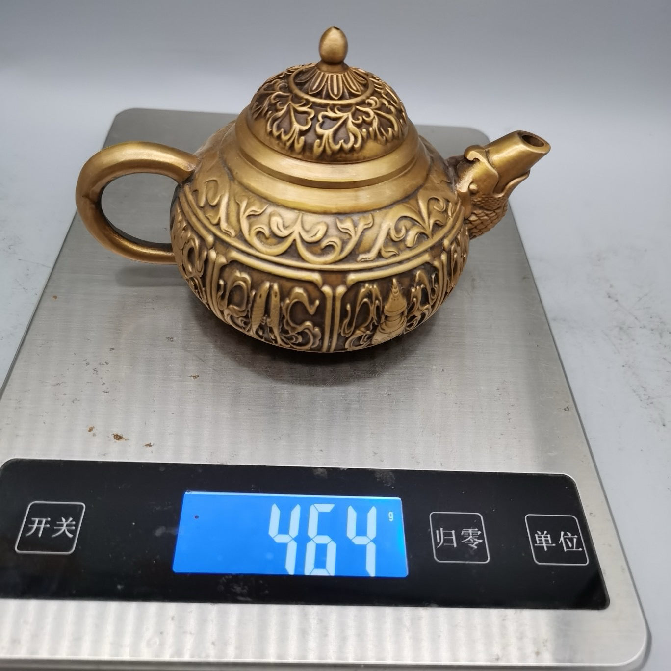 Bronze teapot wine pot handle ornament