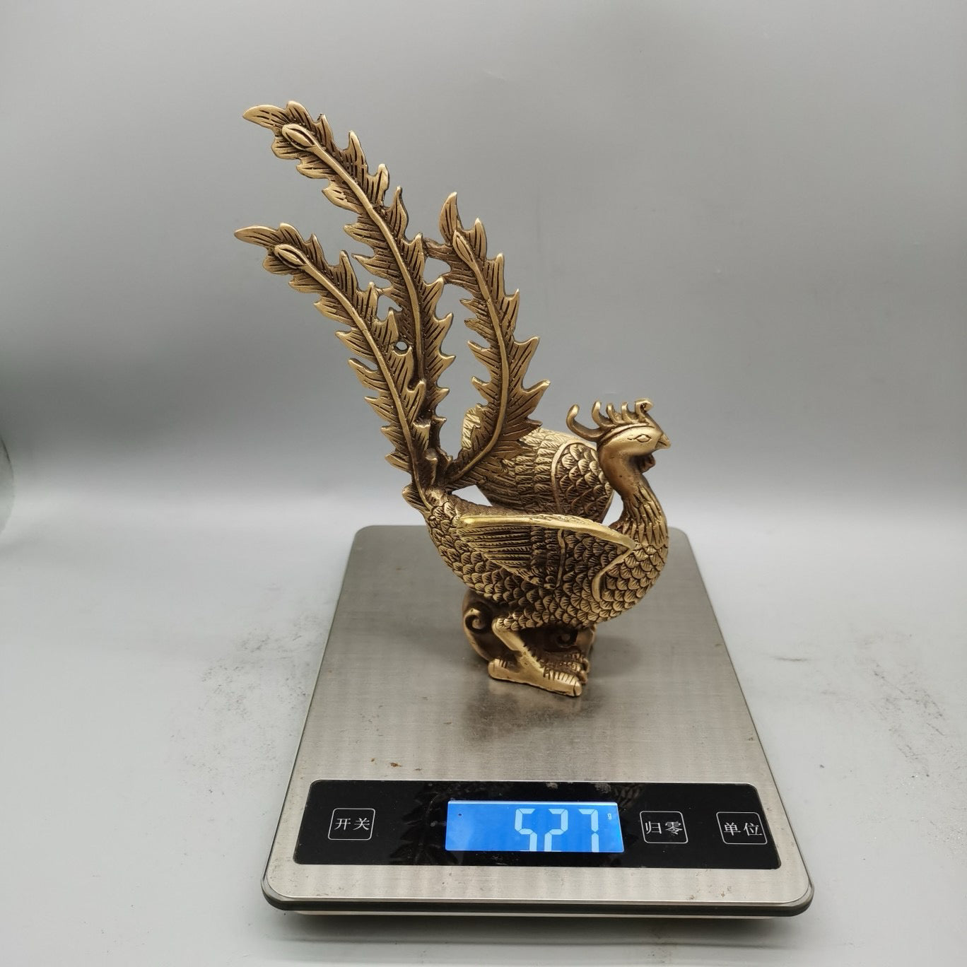 Brass Vermilion Bird Ornament