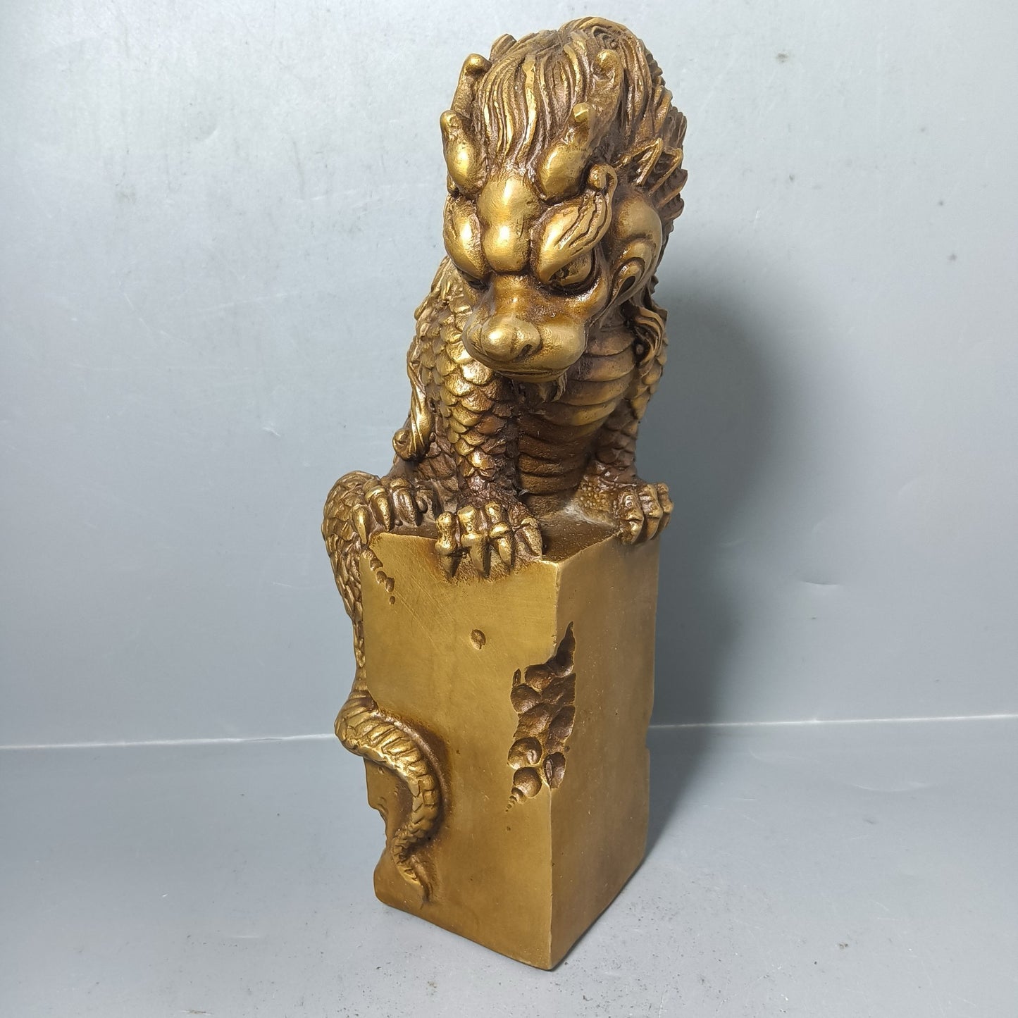 Chinese antique pure copper blue water faucet ornaments