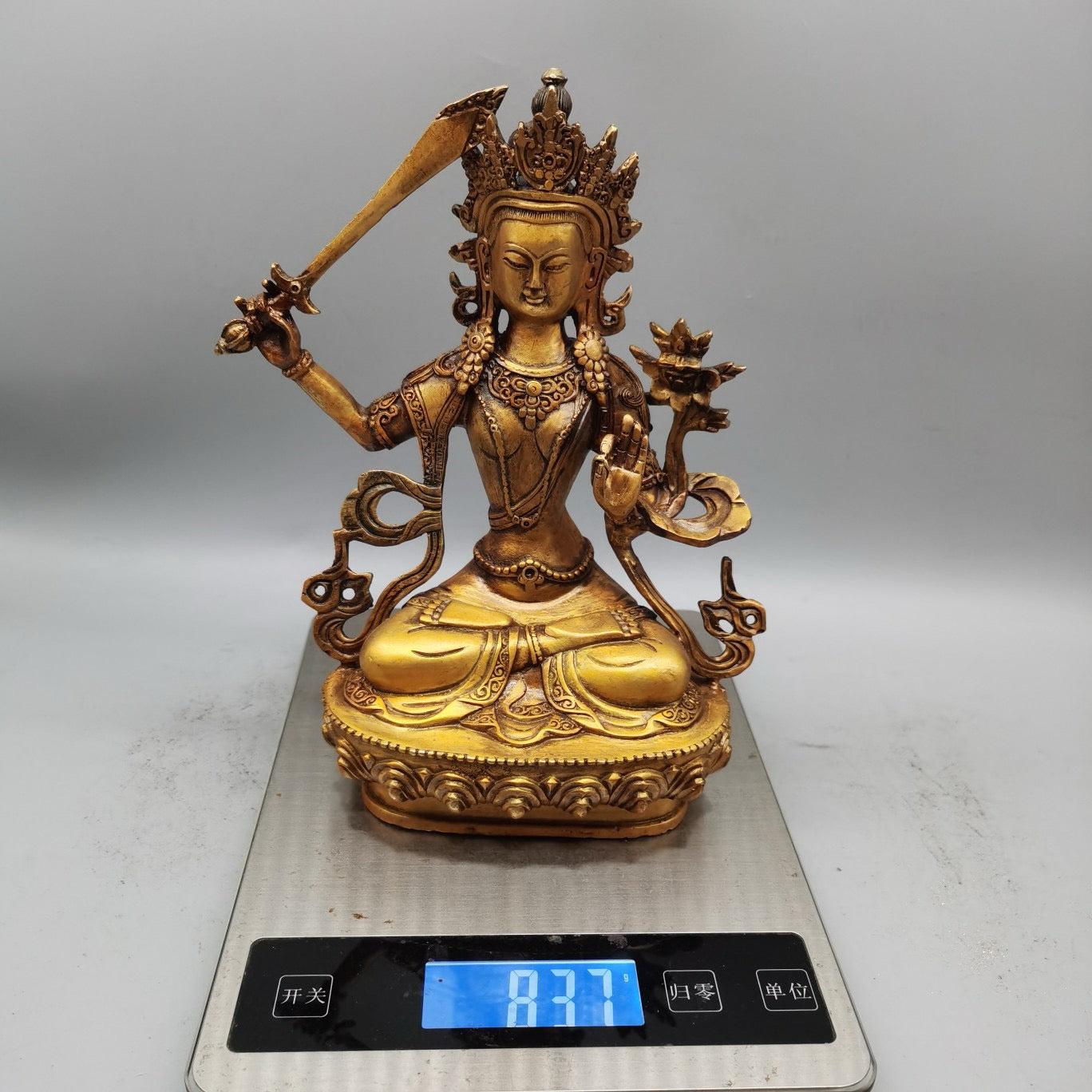 Pure copper gilded Buddha statue