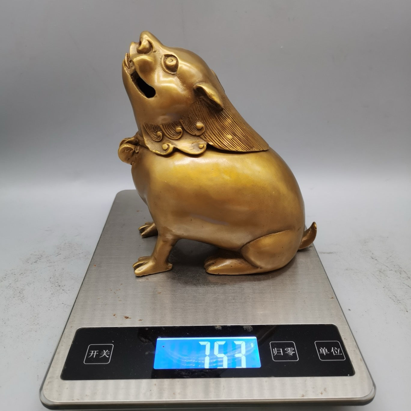 Pure copper Pixiu incense burner ornament