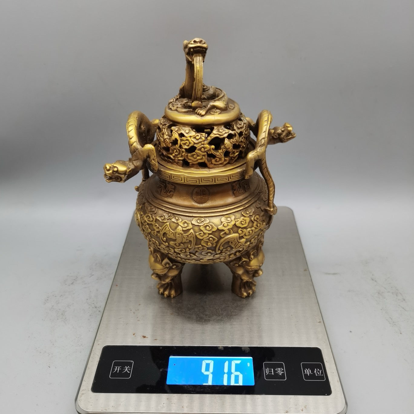 Brass faucet incense burner ornament