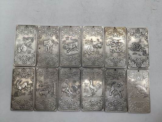 Pure Silver Twelve Zodiac Waist Token