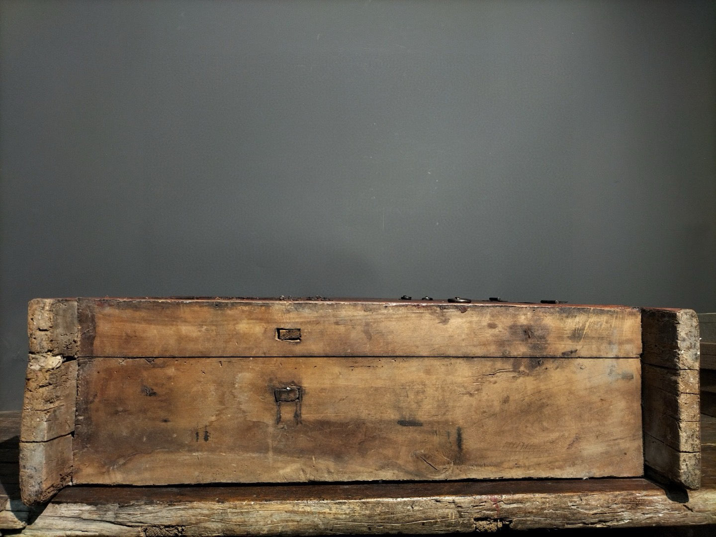 Chinese antique wooden body lacquerware abacus table
