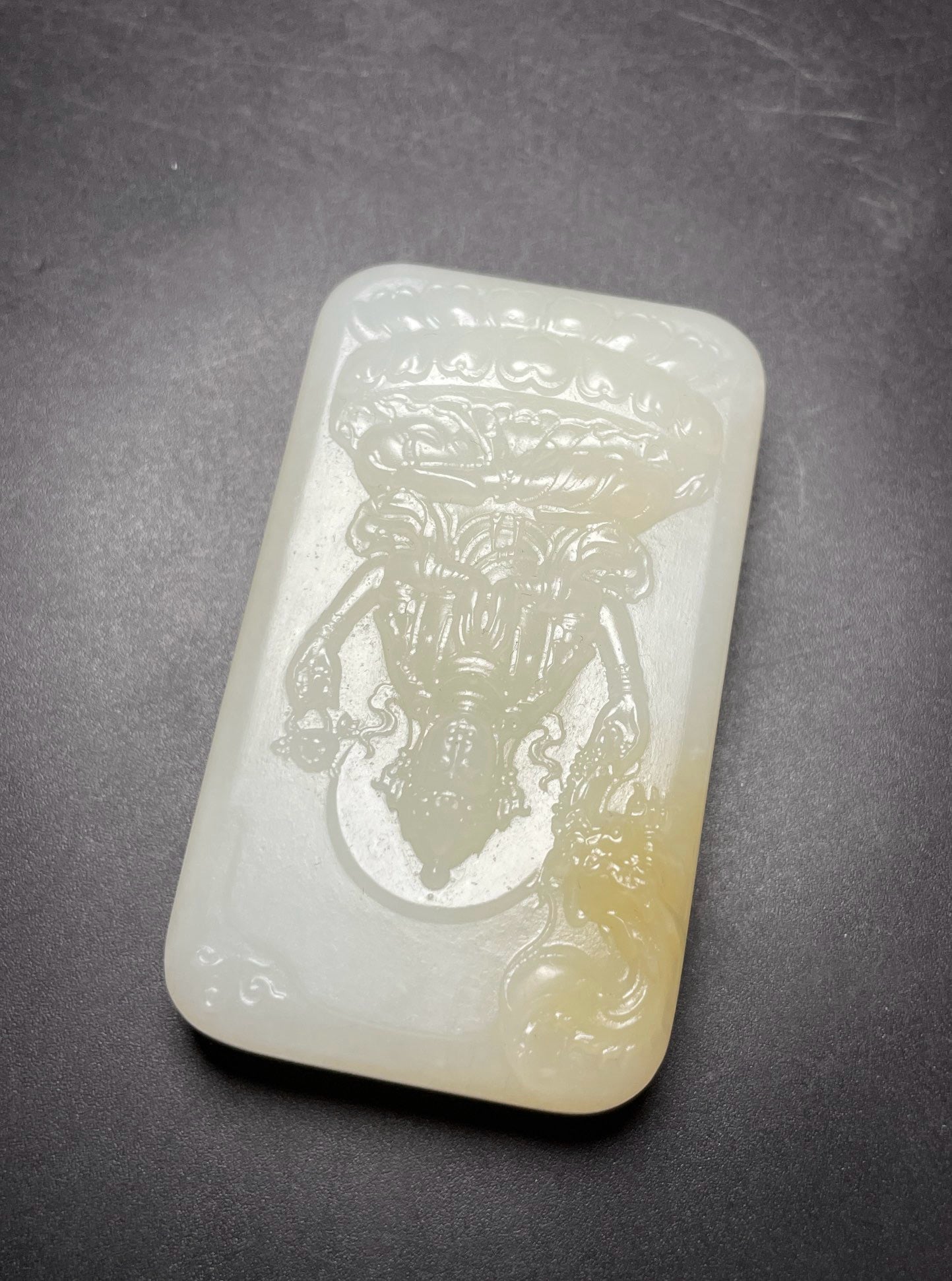 Chinese antique jade plaque, Thousand Handed Guanyin