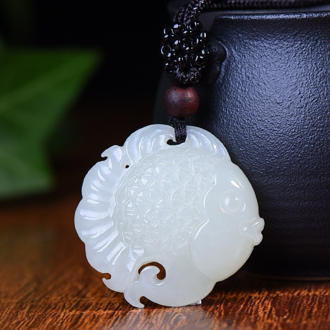 Round Goldfish by Hotan Jade