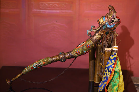 Purple copper handmade filigree inlaid gemstone method