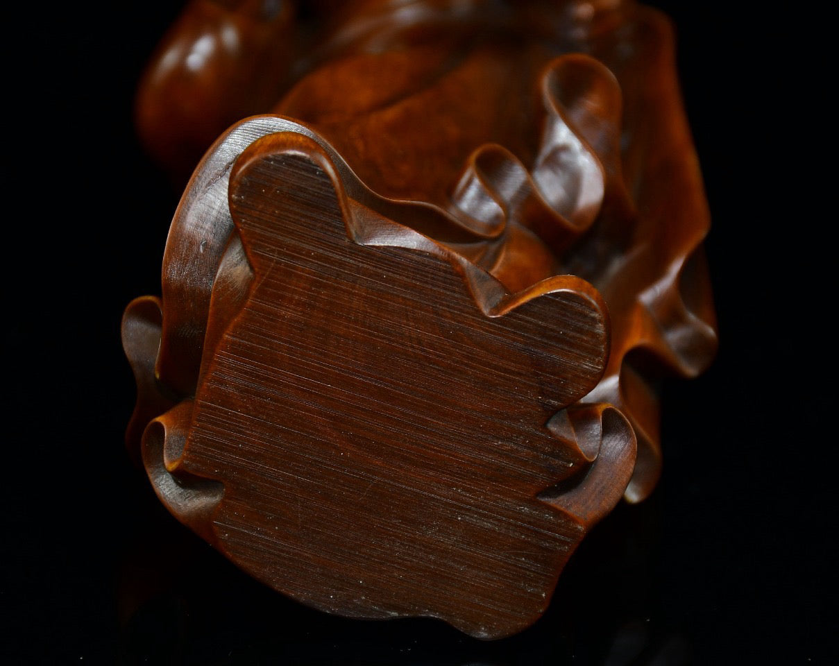 Boxwood long eyebrow Arhat decoration