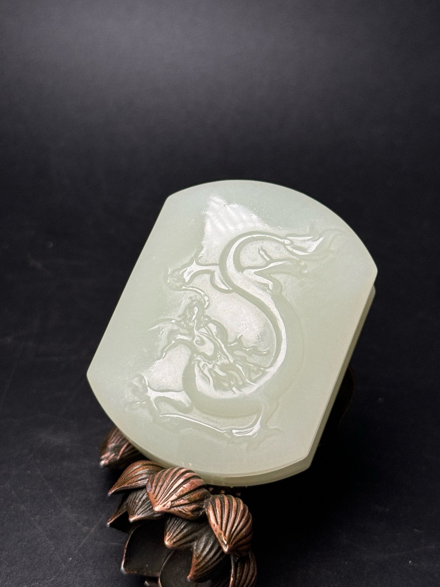 Chinese antique Hotan Jade belt buckle