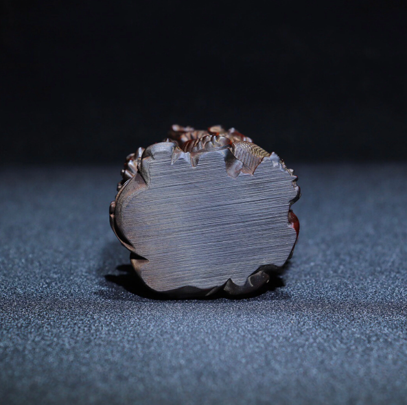 Collection of antique Chinese boxwood dragon Guanyin statues