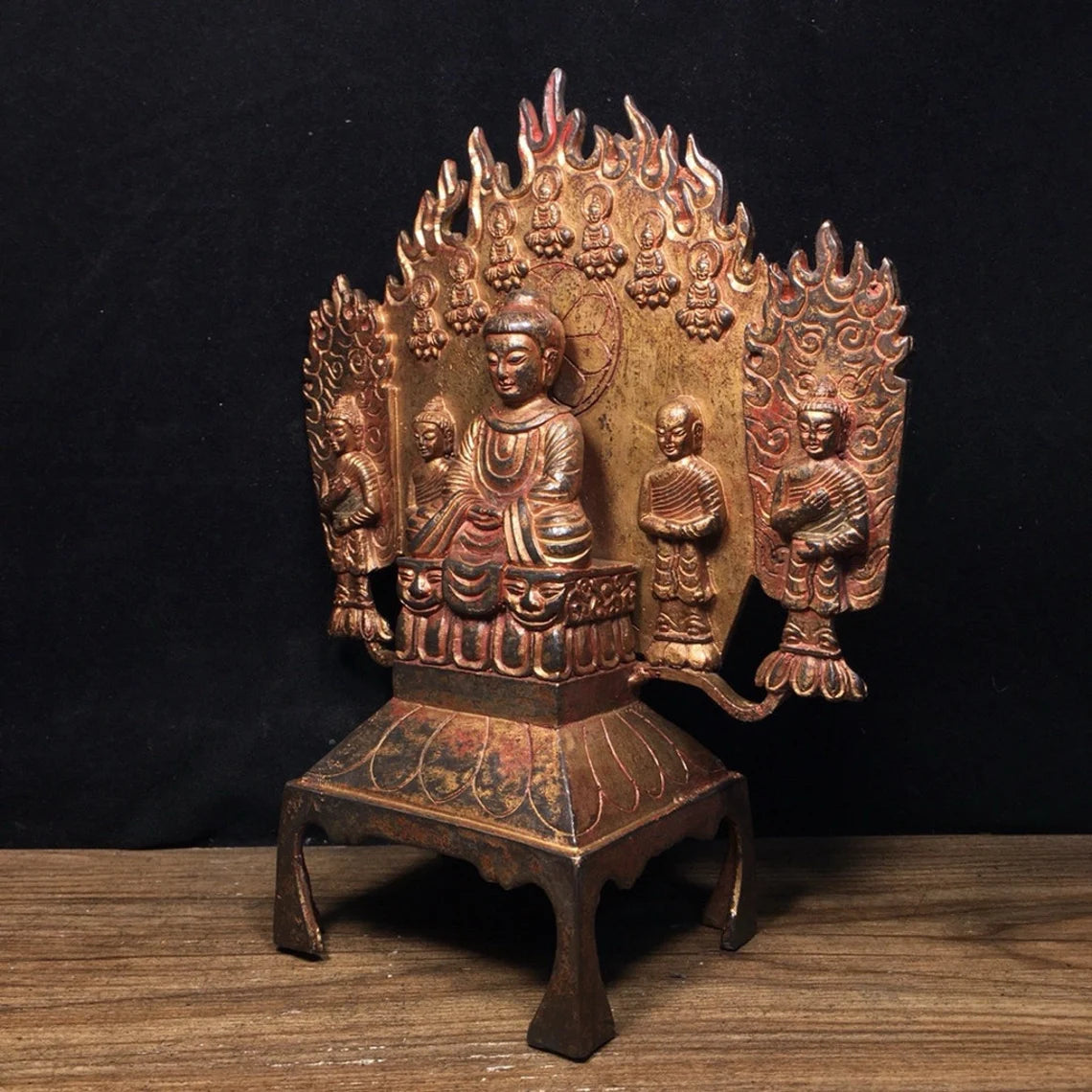 Chinese antique pure copper Buddha statue