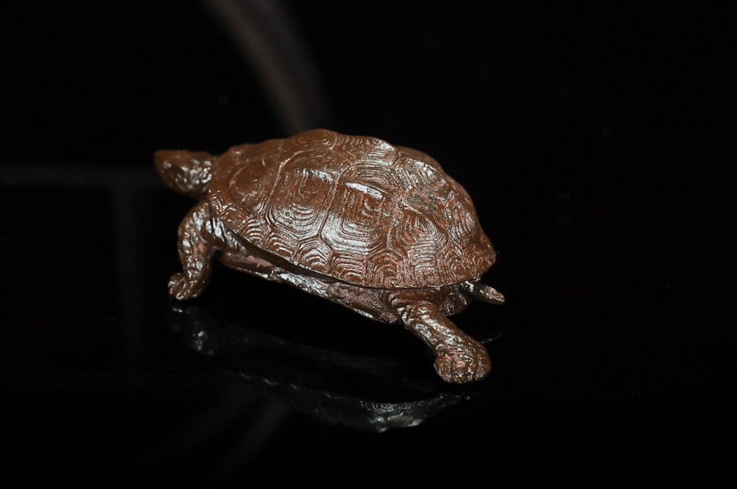 Turtle small ornaments head and tail can be active old turtle hand to a tea ceremony tea art bronze antique
