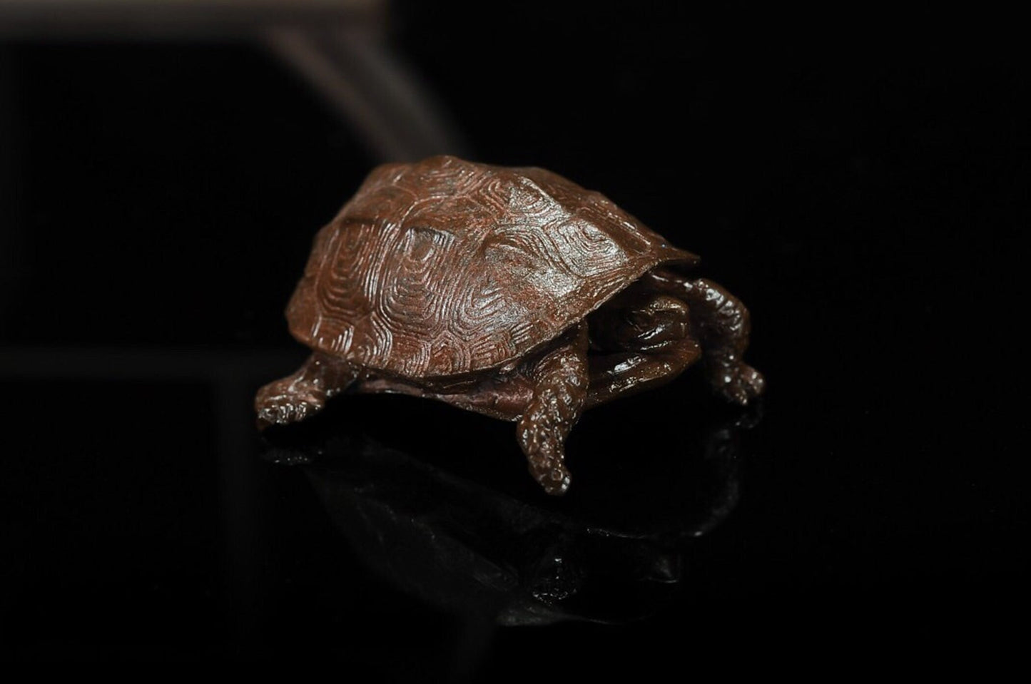 Turtle small ornaments head and tail can be active old turtle hand to a tea ceremony tea art bronze antique