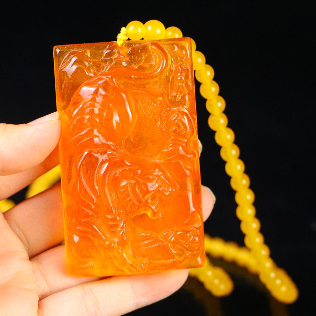 Chinese Antique Perfect High Ice Precision Carving [Tiger Brand]