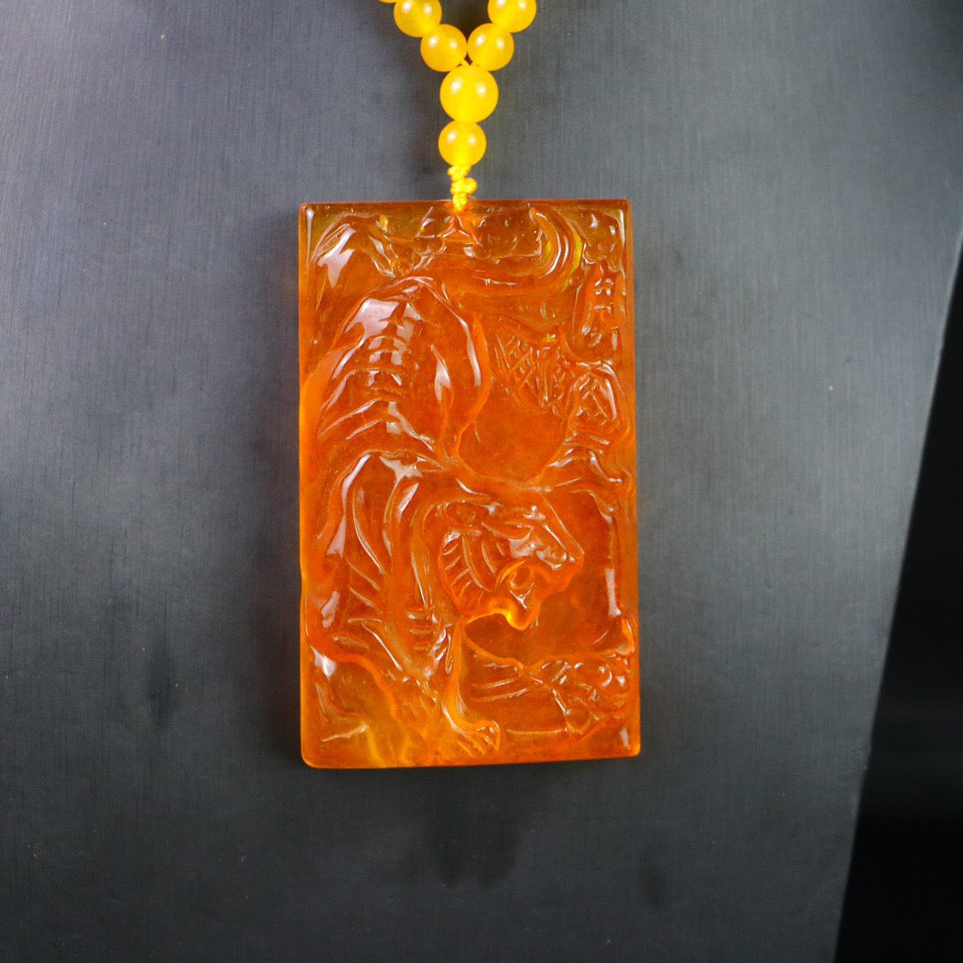 Chinese Antique Perfect High Ice Precision Carving [Tiger Brand]