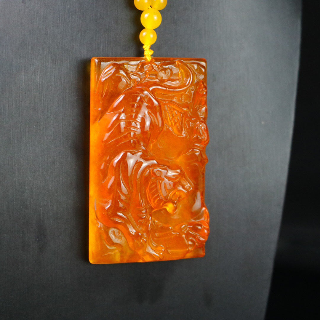 Chinese Antique Perfect High Ice Precision Carving [Tiger Brand]