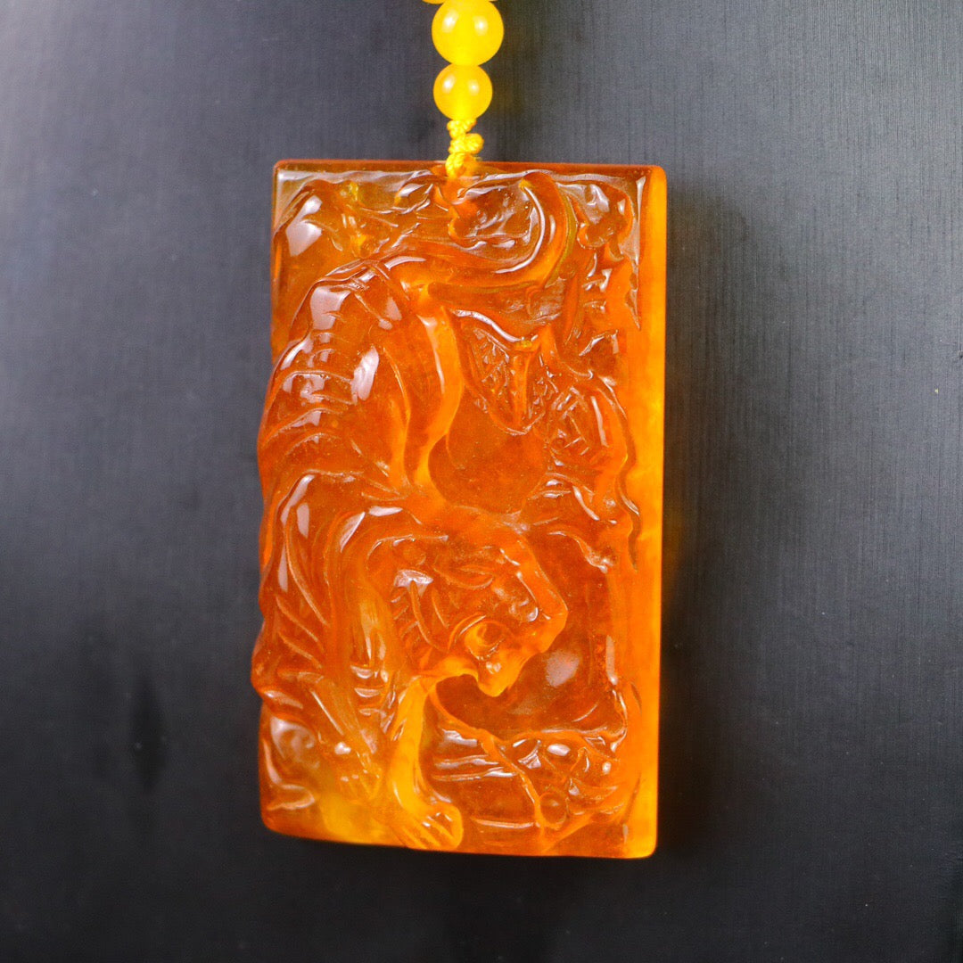 Chinese Antique Perfect High Ice Precision Carving [Tiger Brand]