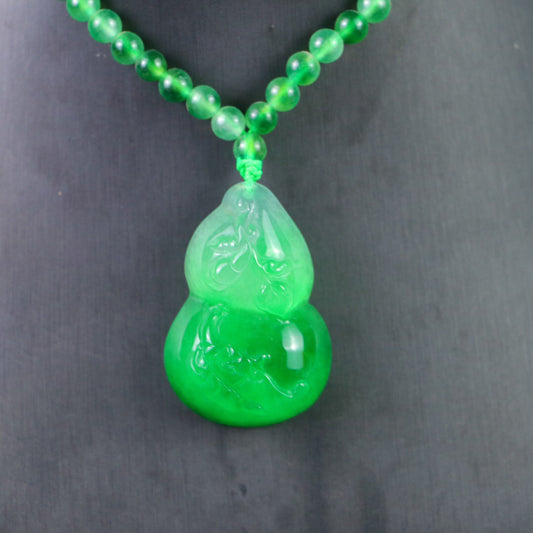 Chinese Antique Perfect High Ice Precision Carving [Gourd Brand]