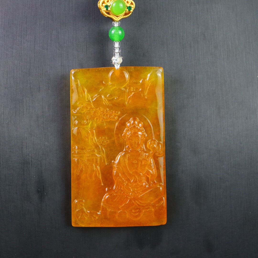 Chinese Antique Perfect High Ice Precision Carving 【 Guanyin Brand 】