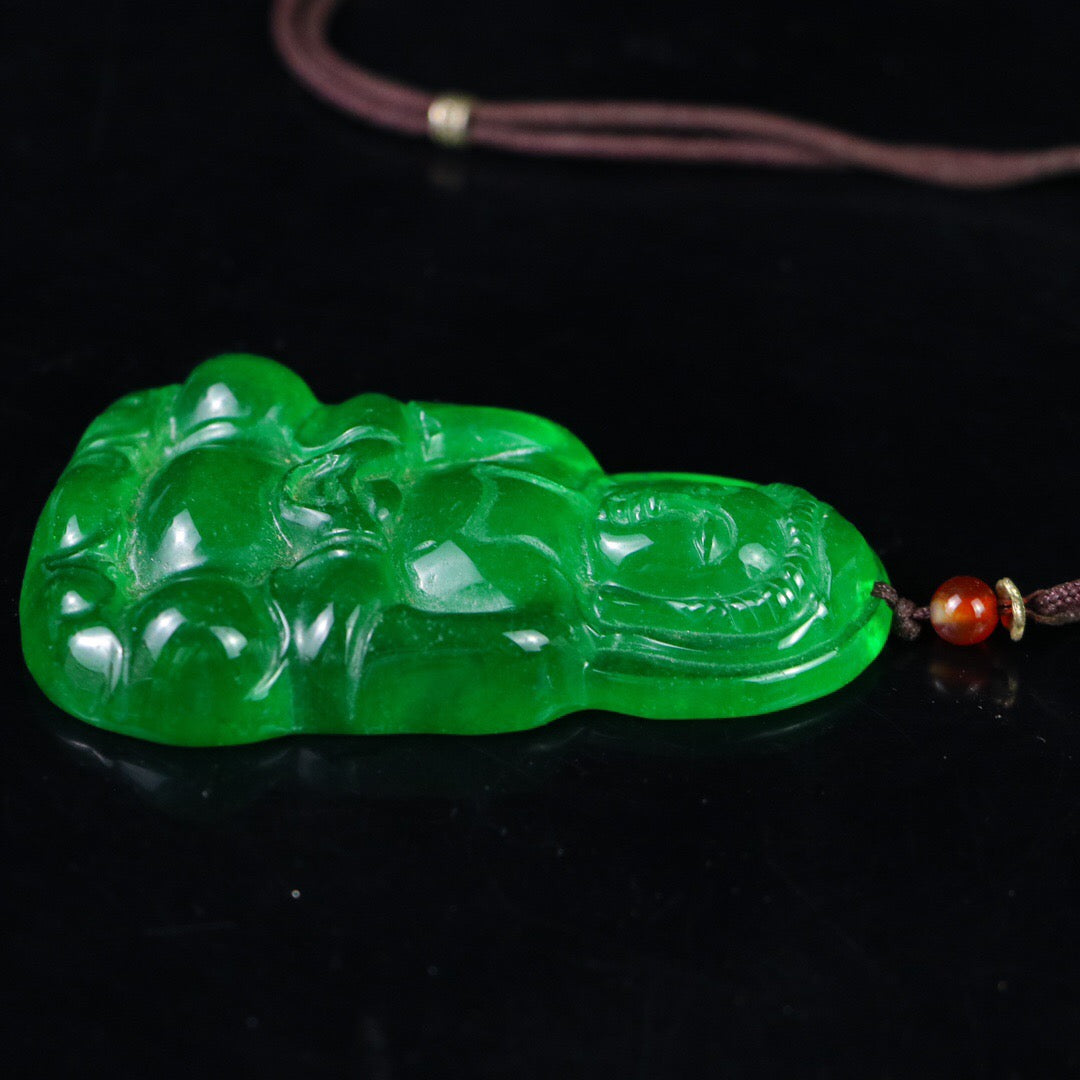 Chinese Antique Perfect High Ice Precision Carving 【 Guanyin Brand 】