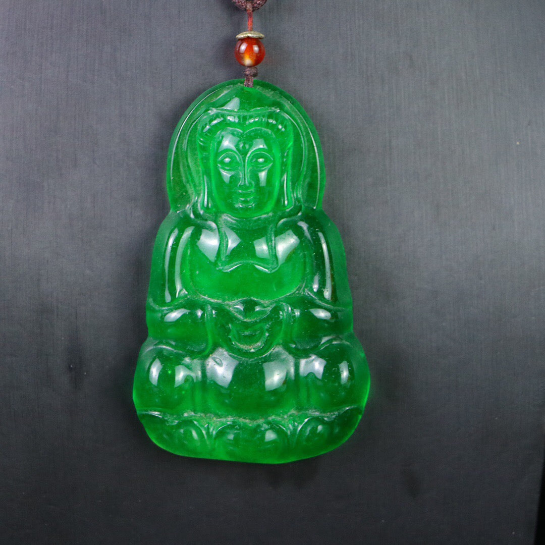 Chinese Antique Perfect High Ice Precision Carving 【 Guanyin Brand 】