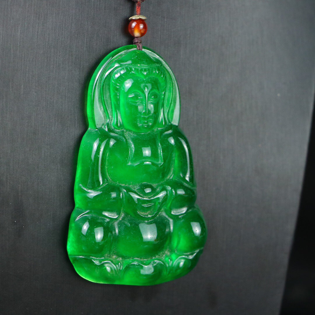 Chinese Antique Perfect High Ice Precision Carving 【 Guanyin Brand 】