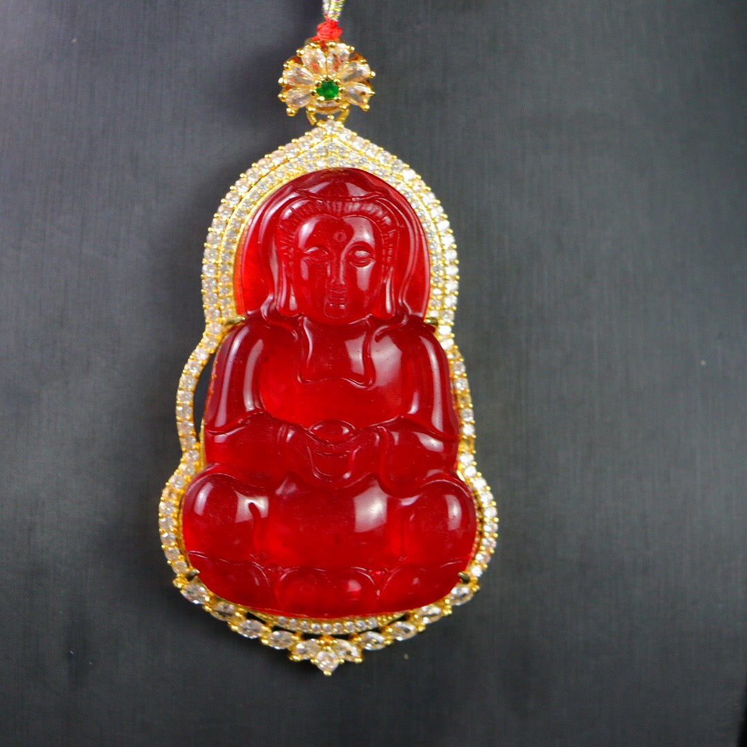 Chinese Antique Perfect High Ice Precision Carving 【 Guanyin Brand 】