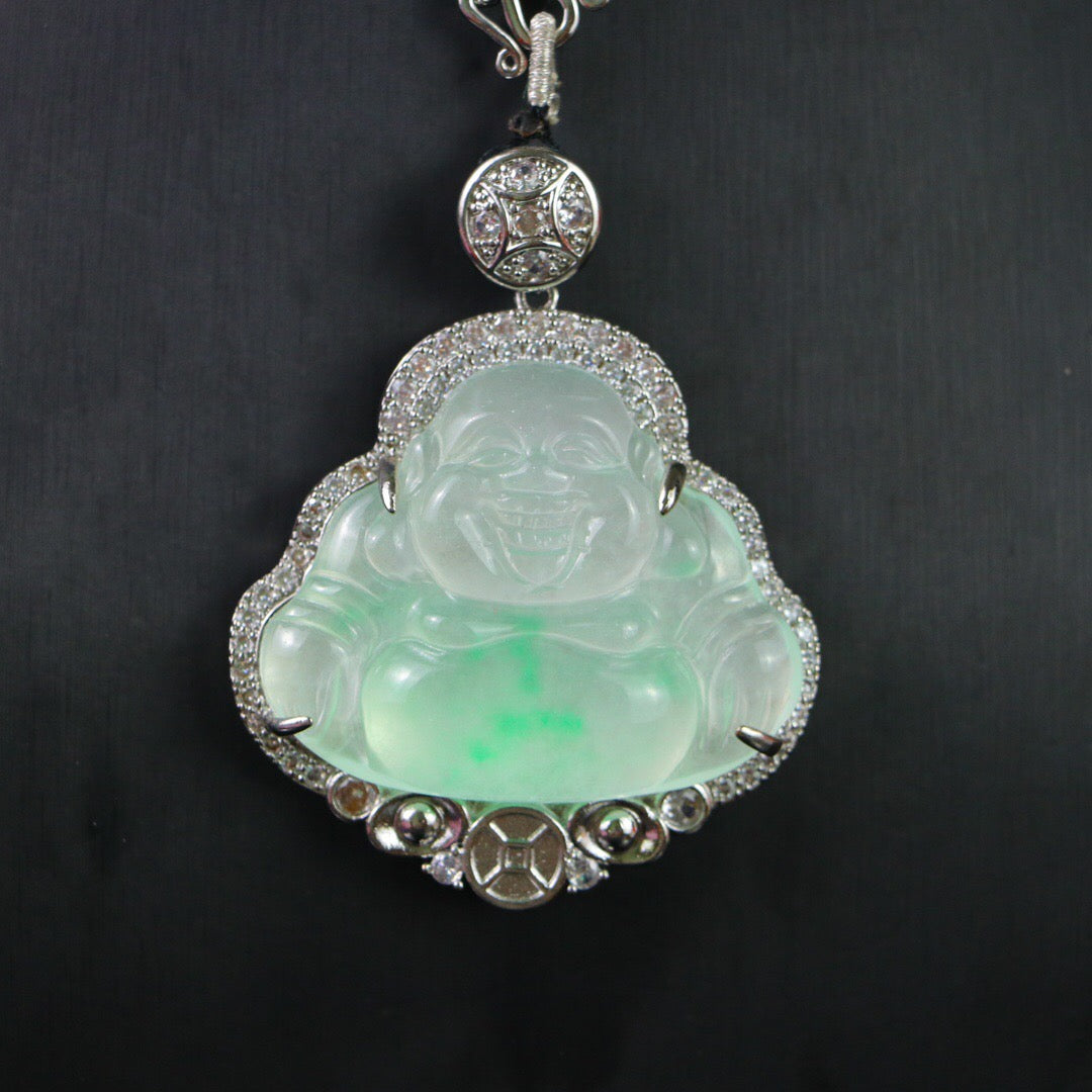 Chinese Antique Perfect High Ice Precision Carving 【 Maitreya Buddha Brand 】