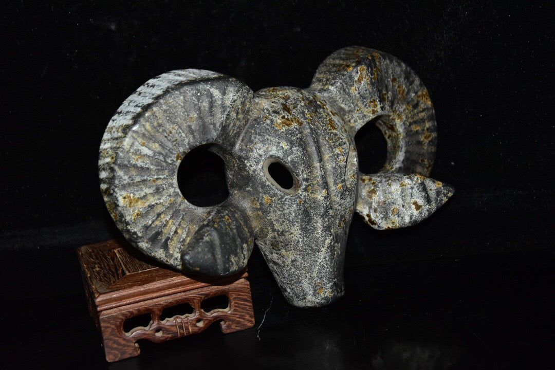 Chinese antique meteorite goat head