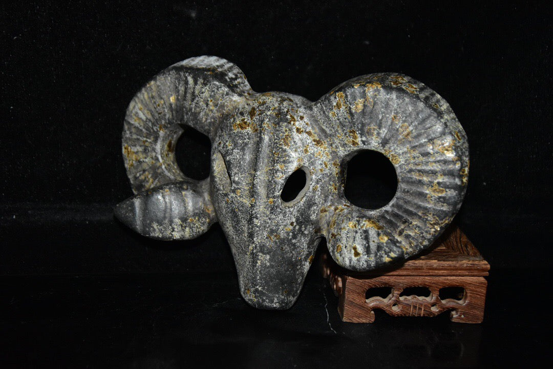 Chinese antique meteorite goat head