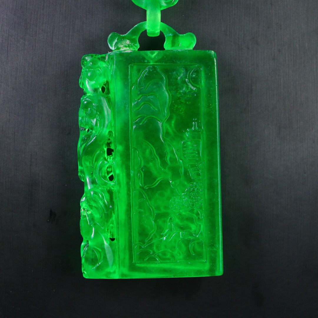 Chinese Antique Perfect High Ice Precision Carving [Flower and Bird Brand]