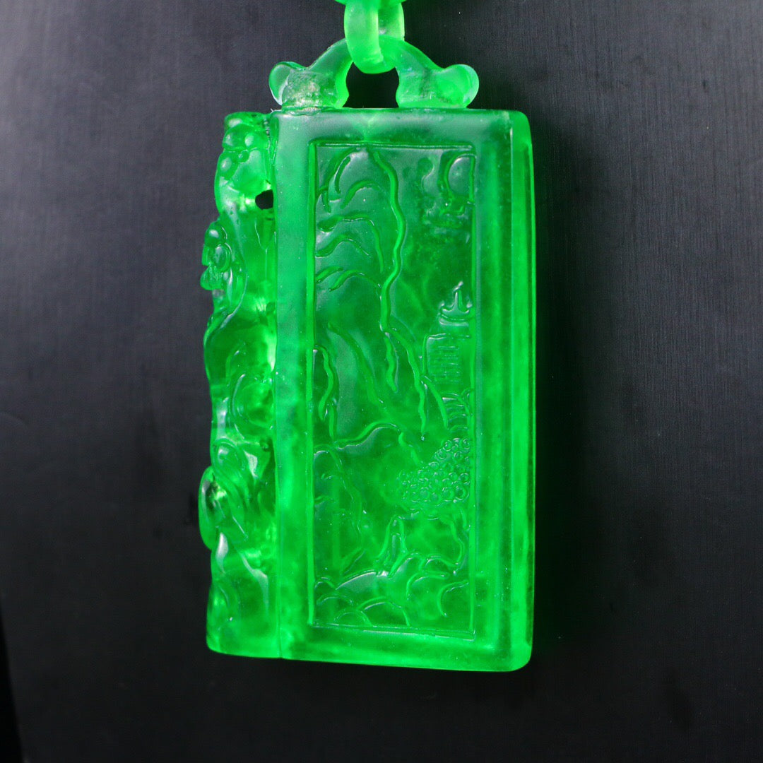 Chinese Antique Perfect High Ice Precision Carving [Flower and Bird Brand]
