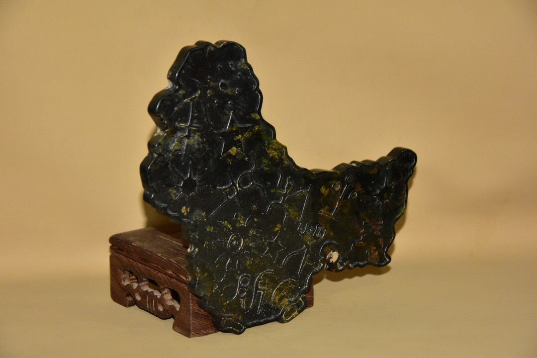Chinese antique meteorite map