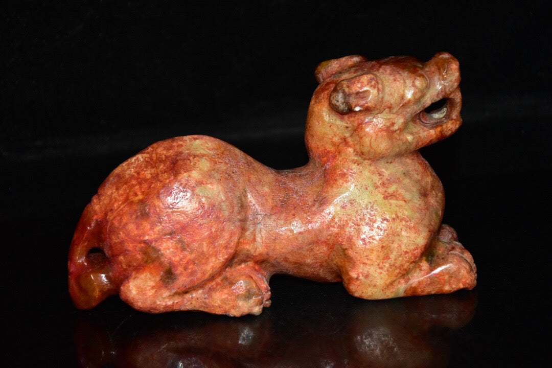 Chinese antique jade beast