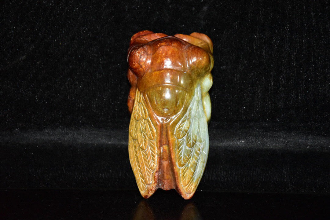 Chinese antique river jade cicada