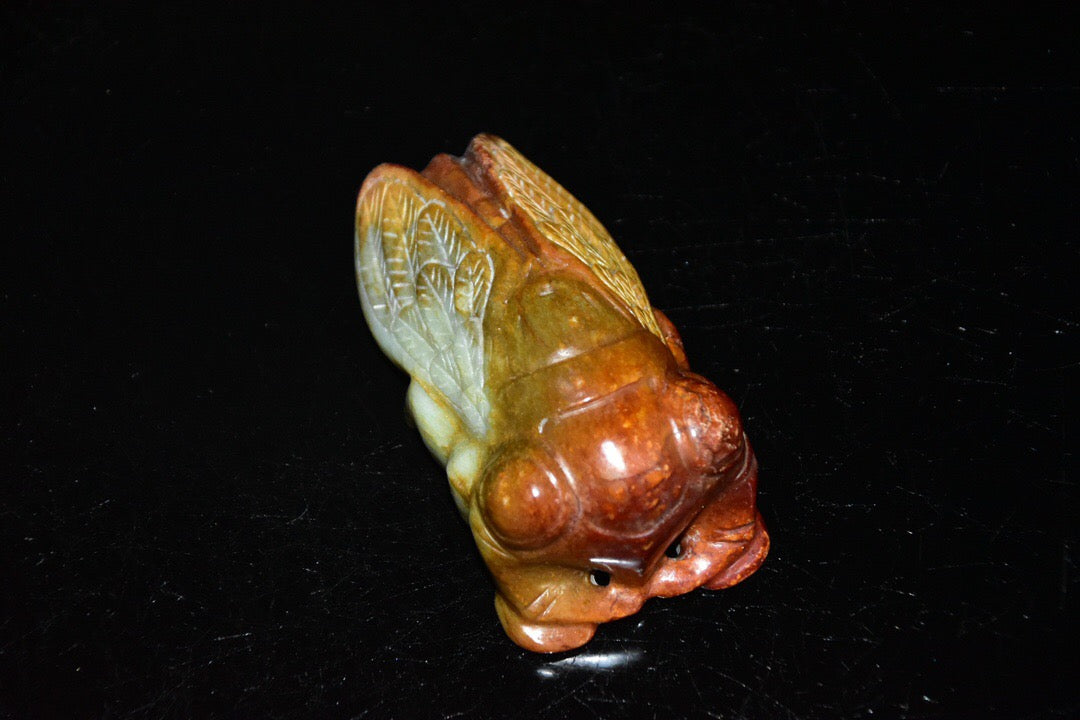 Chinese antique river jade cicada