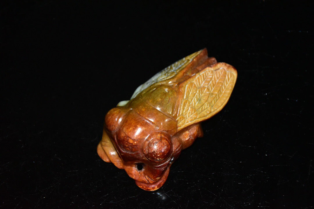 Chinese antique river jade cicada