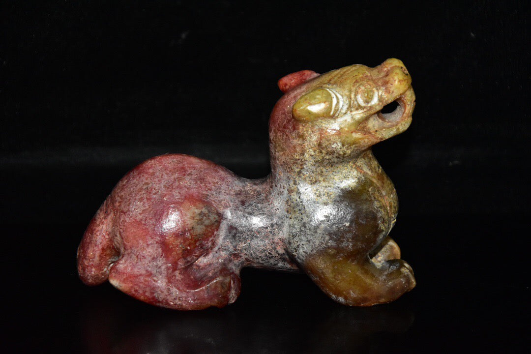 Chinese antique river jade beast