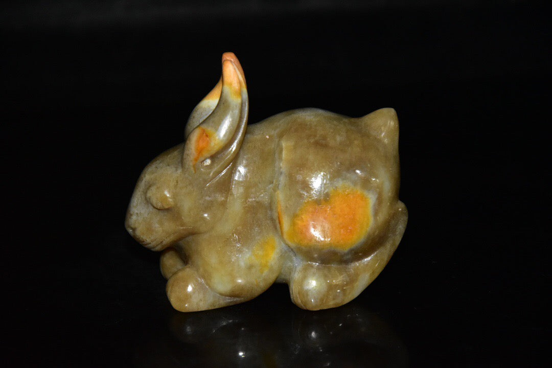 Chinese antique river jade rabbit