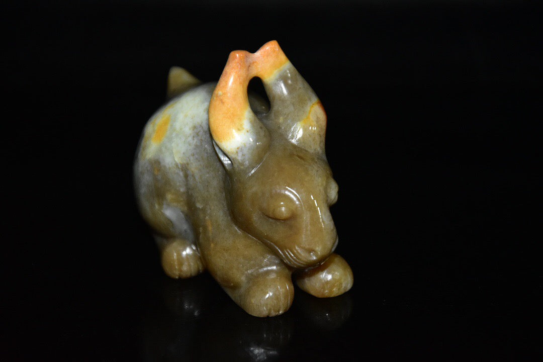 Chinese antique river jade rabbit