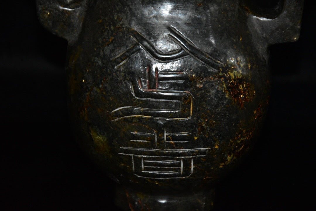 Chinese antique meteorite artifact