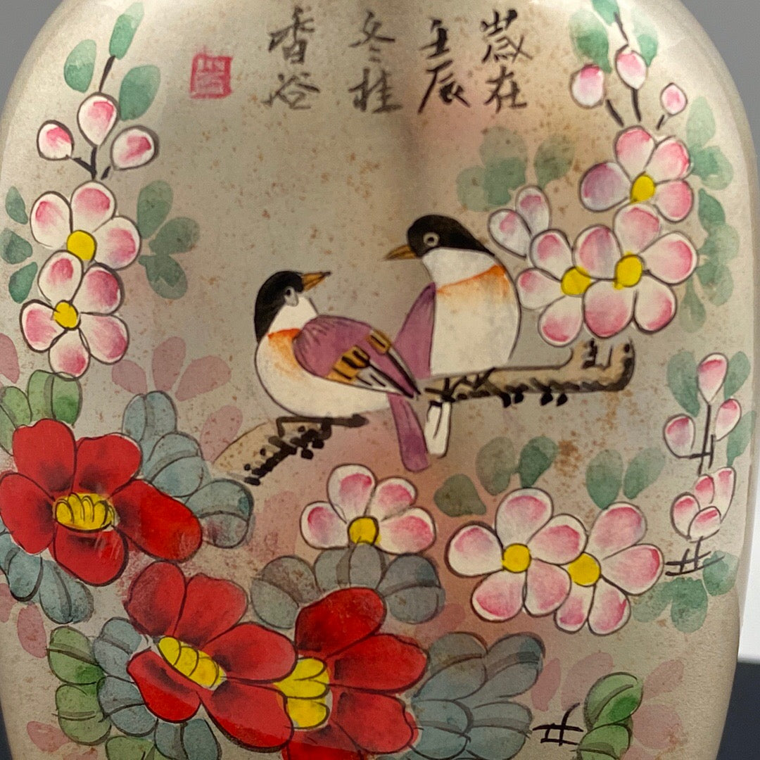 Chinese Antique Glass [Dual Dwelling Picture] Inner Painting snuff bottle