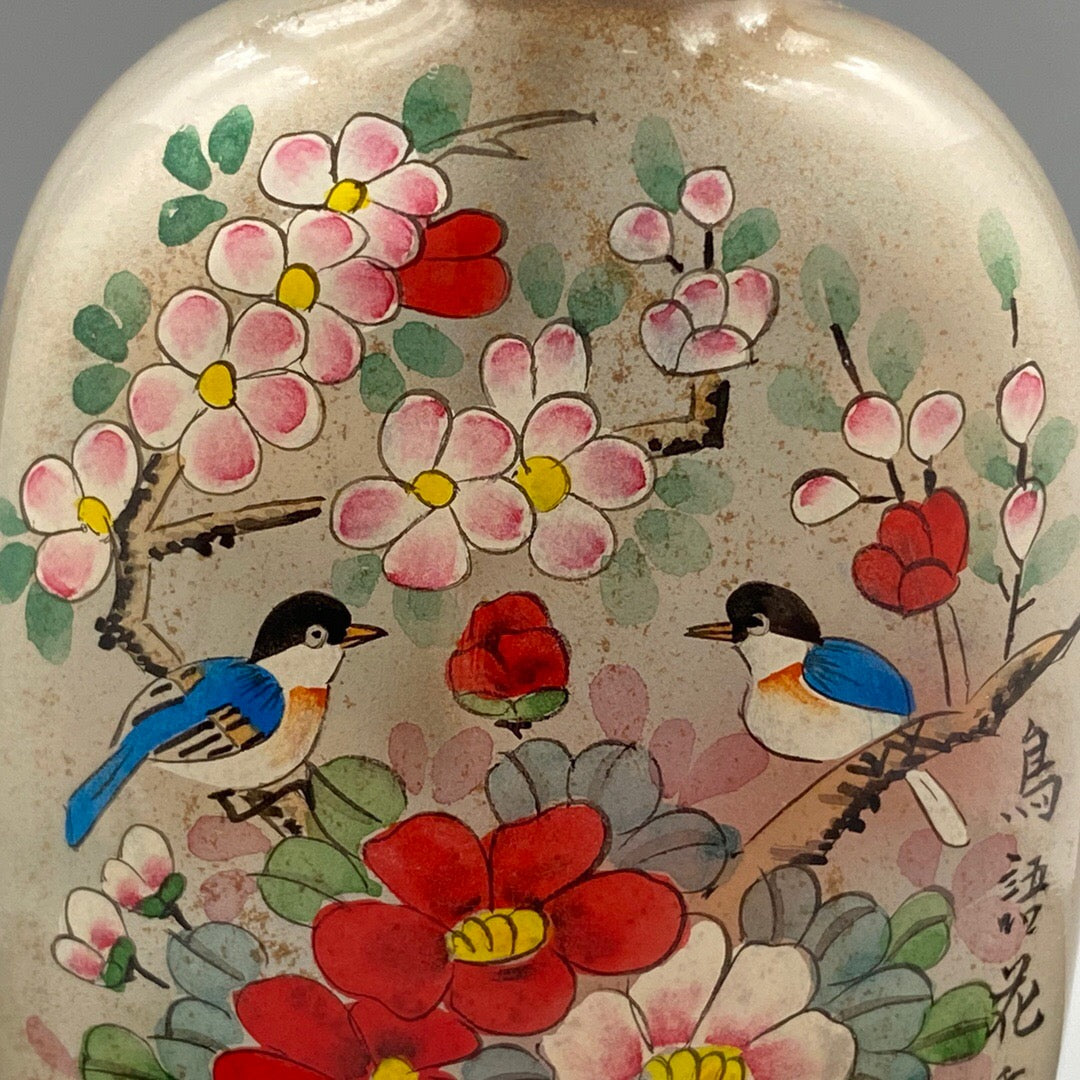 Chinese Antique Glass [Dual Dwelling Picture] Inner Painting snuff bottle