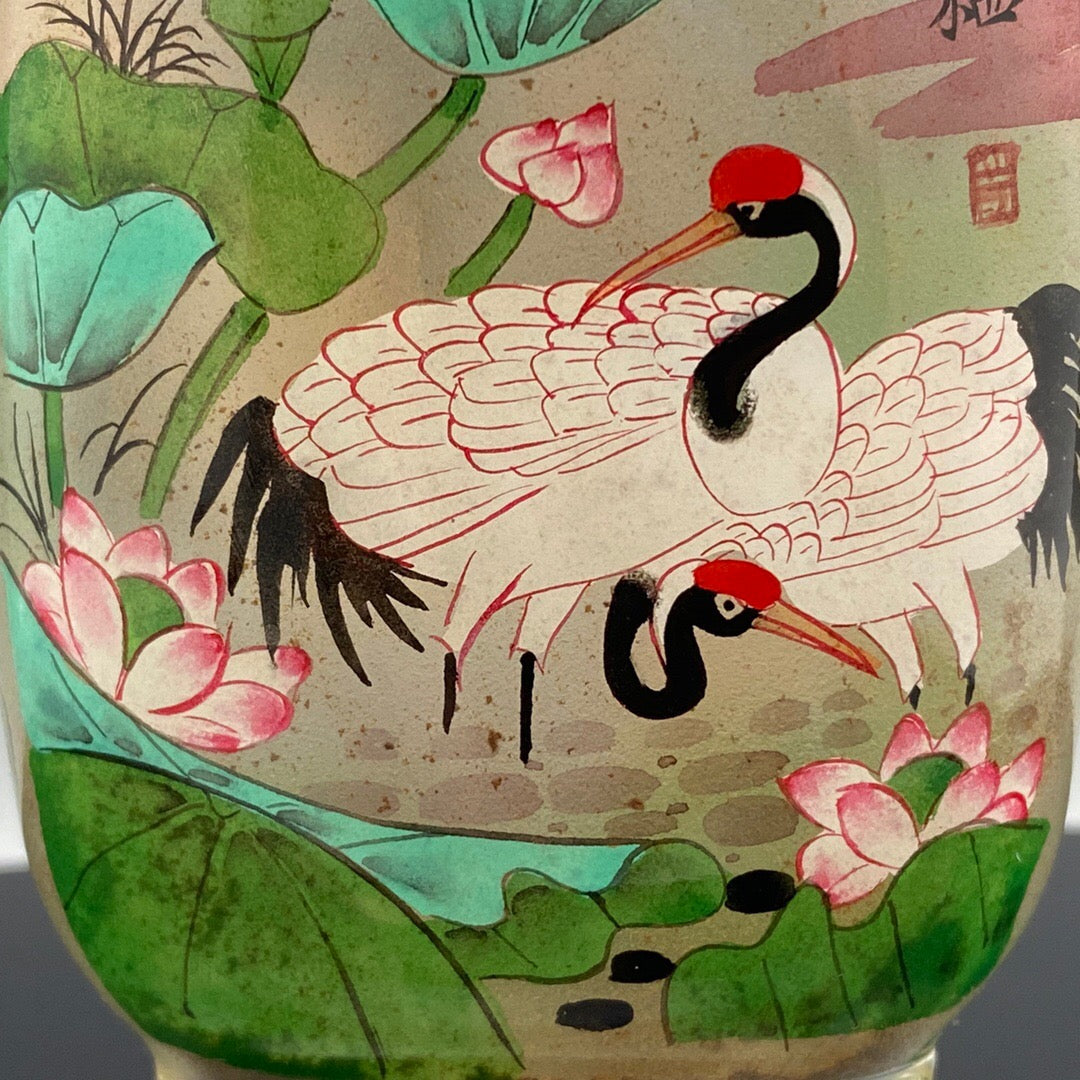 Chinese Antique Glass [Dual Dwelling Picture] Inner Painting snuff bottle
