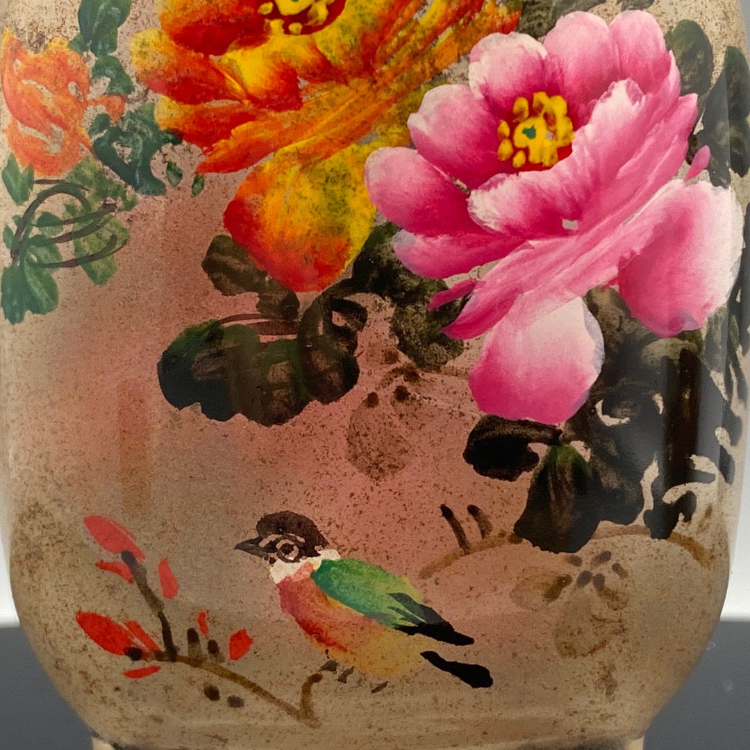 Chinese antique glass [national color and heavenly fragrance] inner painted snuff bottle