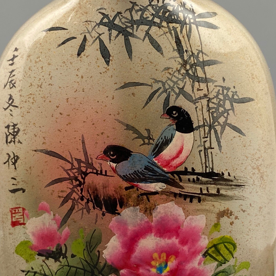 Chinese antique glass handmade painting [Dual] Inner painting snuff bottle