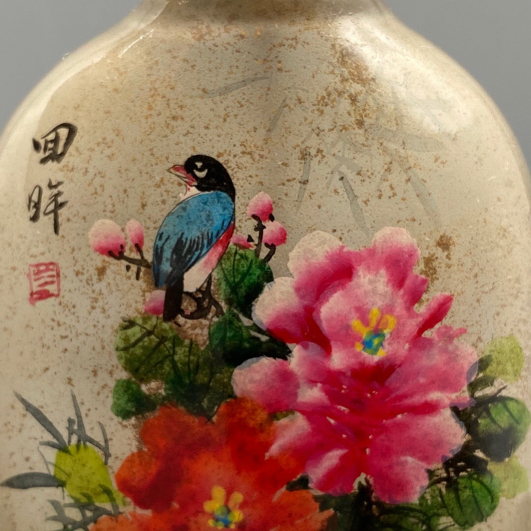 Chinese antique glass handmade painting [Dual] Inner painting snuff bottle