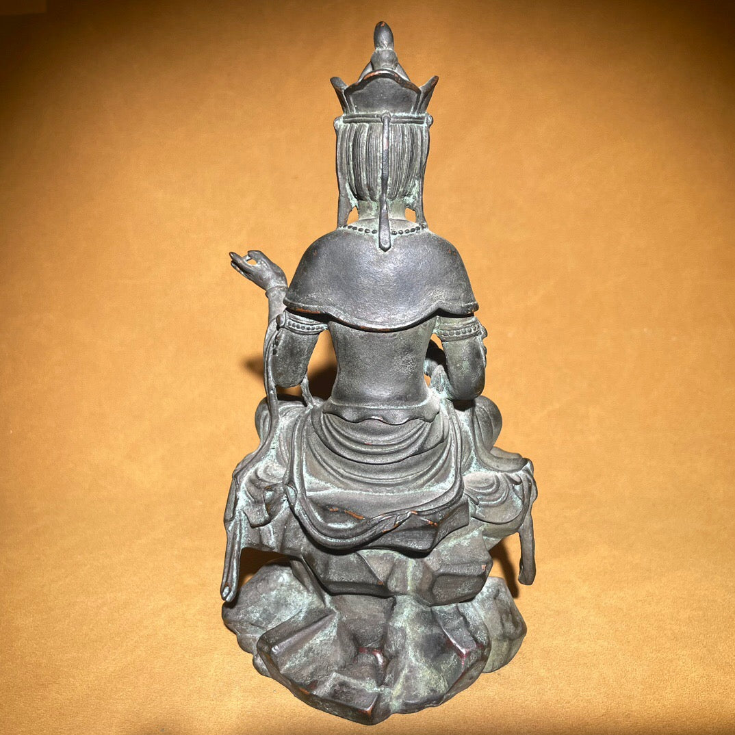 Chinese antique pure copper Guanyin