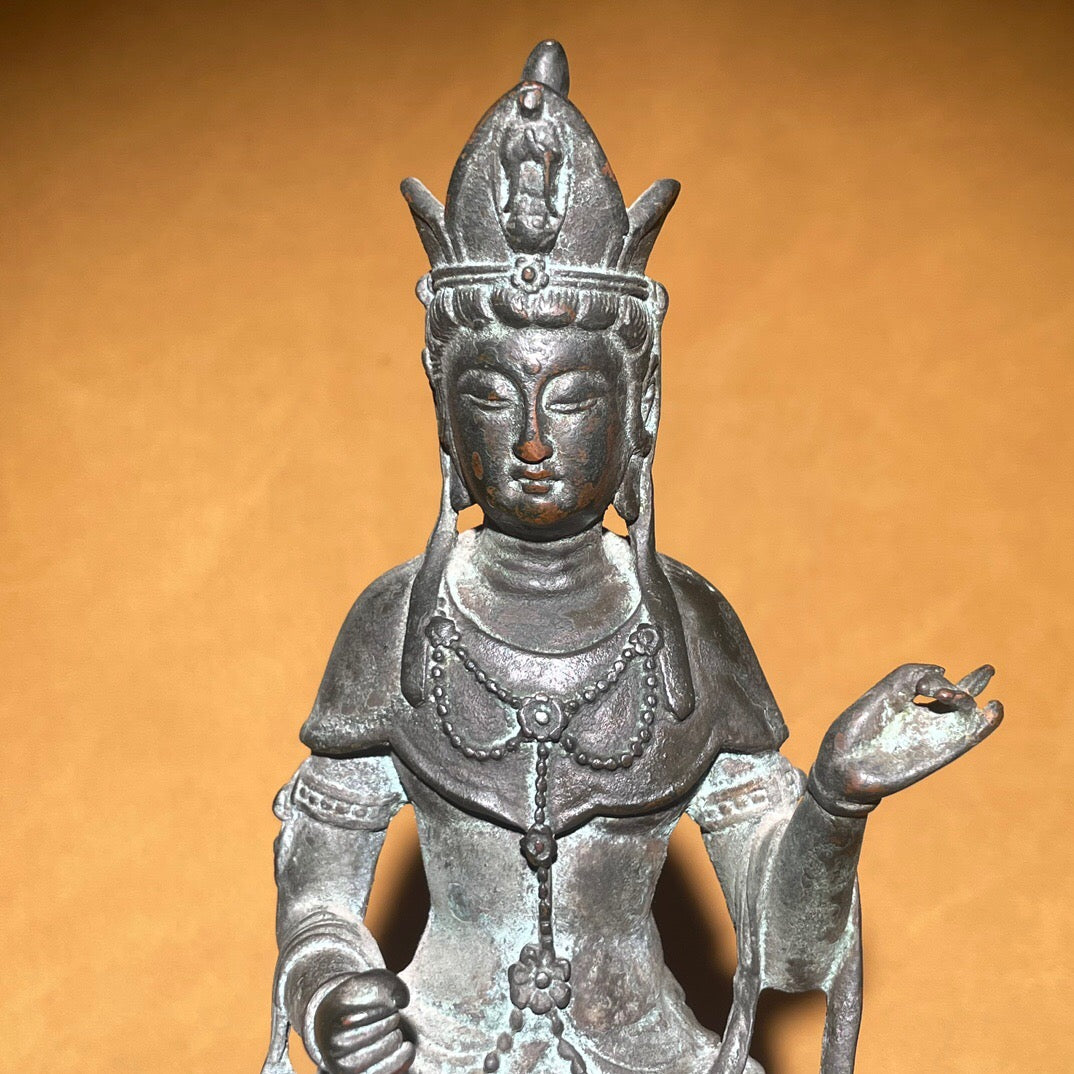 Chinese antique pure copper Guanyin